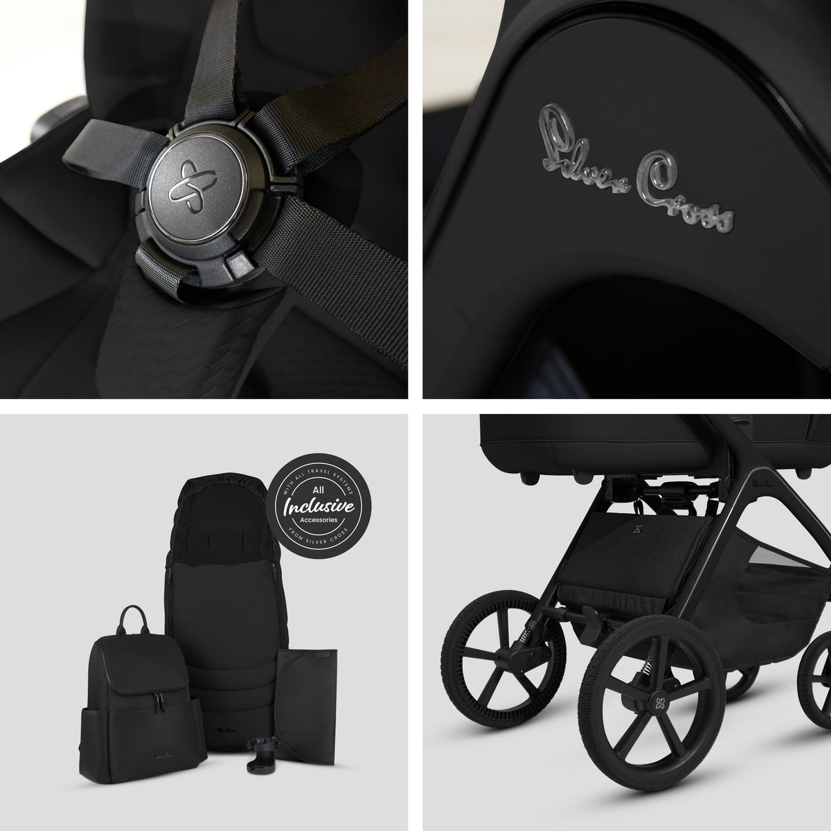 Cove Onyx kerrupakki með 360° ungbarnabílstól (10 hlutir)
