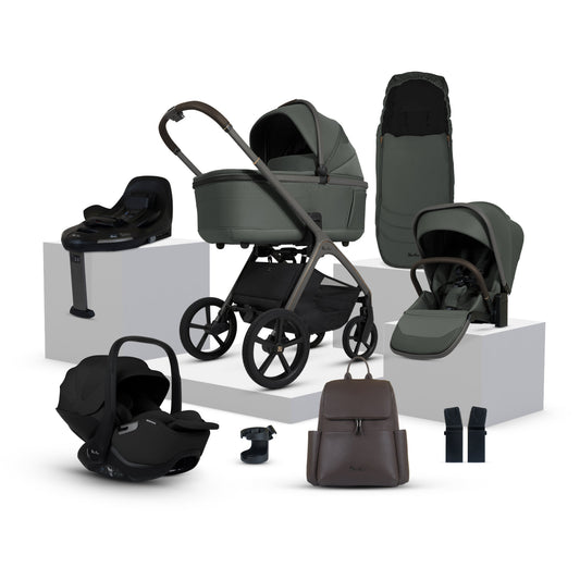 Cove Pewter kerrupakki með 360° ungbarnabílstól (10 hlutir)