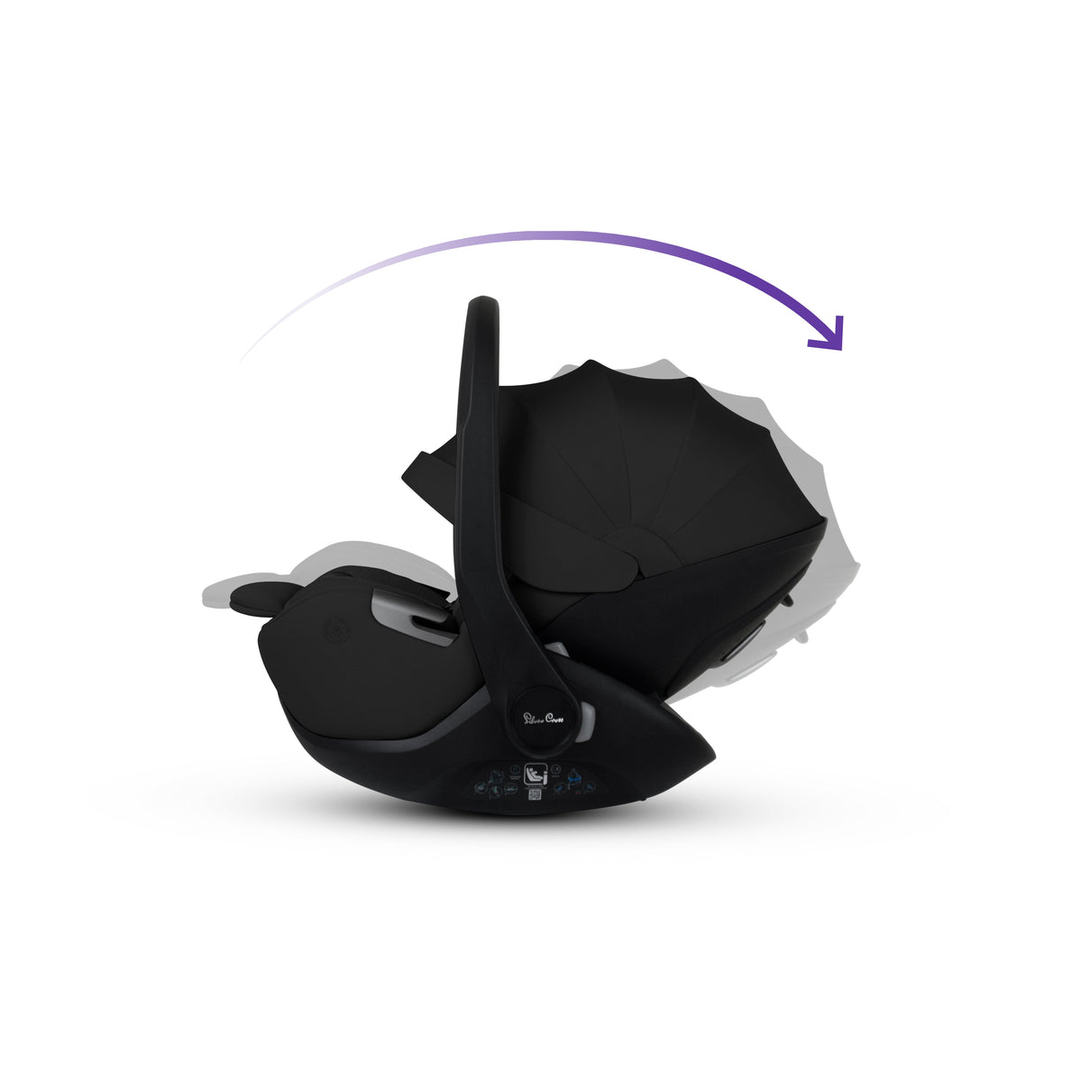 Glide Plus 360 ungbarnabílstóll – Iconic svartur – Silver Cross Iceland

