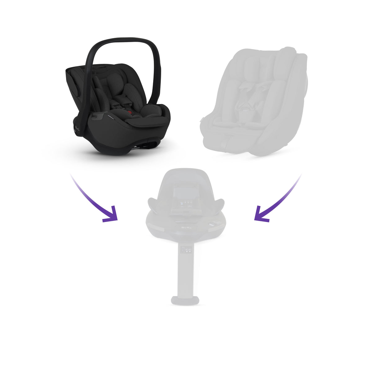 Glide Plus 360 ungbarnabílstóll – Iconic svartur – Silver Cross Iceland
